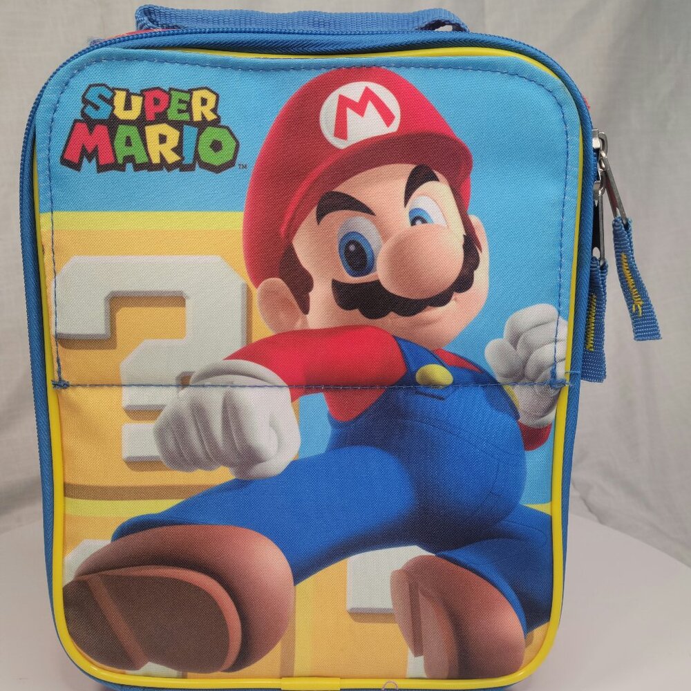 Super Mario Soft Zip Lunch Box 2018 Nintendo Mario & Luigi Duel Covers